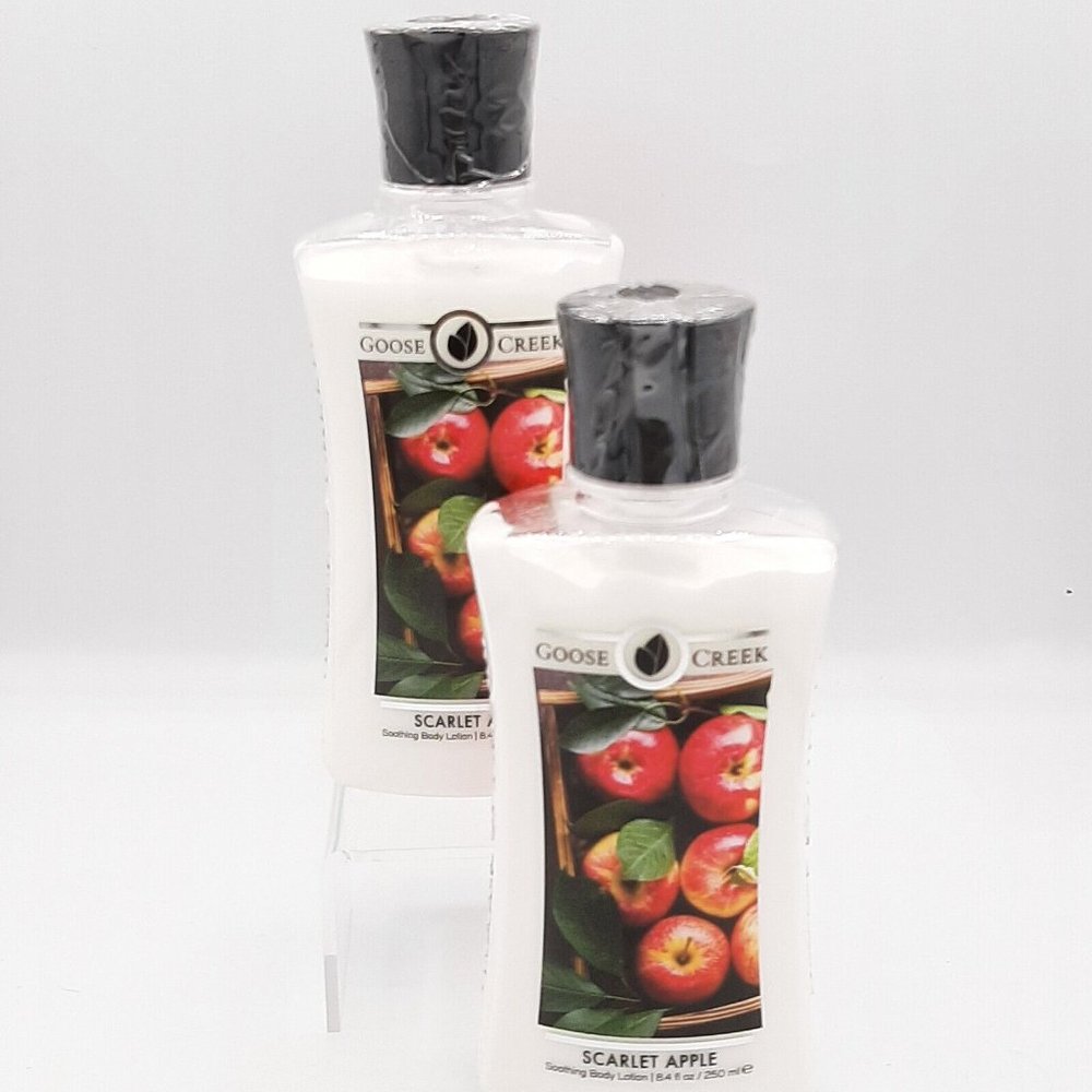 2 Goose Creek Hydrating Body Lotion Scarlet Apple 8.4 fl.oz. each Sealed
